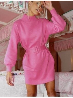 Knit Coco Belted Mini Dress